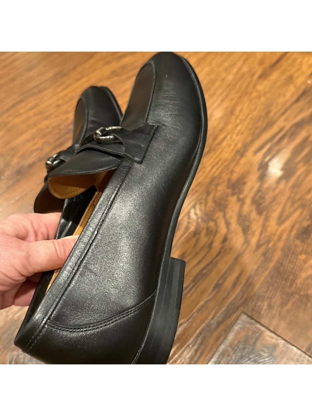 New Magnanni Black  Loafers Shoes Men's Size 11.5